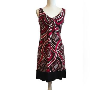 Bisou Bisou Michele Bohbot Red and Black Dress